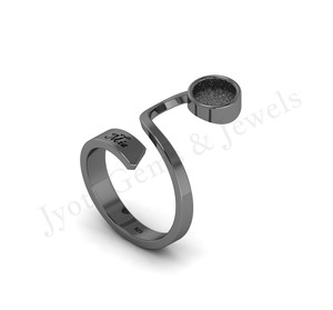 2025 925แหวนเงินสเตอร์ลิงทำจากเรซินขี้เถ้านมที่ทำจากเรซินของขวัญเครื่องประดับแบบ DIY ตามต้องการ - Product Image 4