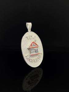 Pendentif Hip Hop en Acier Inoxydable avec Diamants CZ Personnalisé avec Logo - Product Image 4