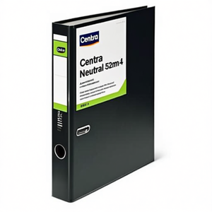 Centra Neutral 52mm DIN <b>A4</b> Binder Cardboard File <b>Folder</b> with Outer and Inner Paper Lamination - Product Image 3