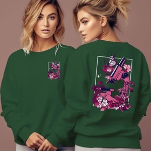 Papillon floral techniquement Microscope vêtements pour femmes Vintage mode sweats Harajuku fleur tendance pull drôle à capuche - Product Image 4