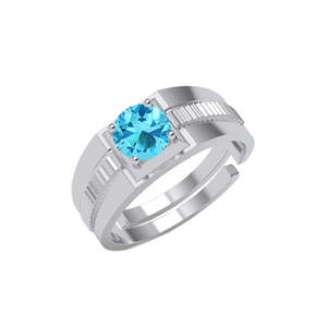 NOVAMART Fine Buy Premium 925 Pure Sterling <b>Silver</b> <b>Rings</b> for <b>Men</b> Boho Style Cluster Topaz Jade Main Rhodium Platinum Inlaid Whol - Product Image 1
