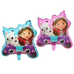 Nuevo globo redondo con forma <span class=keywords><strong>de</strong></span> dibujos animados <span class=keywords><strong>de</strong></span> <span class=keywords><strong>casa</strong></span> <span class=keywords><strong>de</strong></span> muñecas Gabi para decoración <span class=keywords><strong>de</strong></span> fiestas - Product Image 2