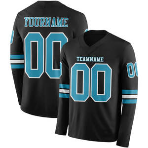 2025 nuevo diseño personalizado uniforme de fútbol americano bordado 100% poliéster transpirable frente Logo Jersey desgaste - Product Image 6