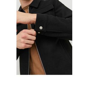 เสื้อแจ็คเก็ตซาฟารีสำหรับผู้ชายเสื้อแจ็คเก็ตขนสัตว์2024มีซิปเสื้อโค้ทขนสัตว์ด้านในปรับแต่งได้สำหรับฤดูหนาว - Product Image 5