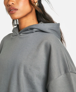 Sudadera con capucha holgada para mujer con logo impreso personalizado, ropa casual de alta calidad, estilo oversized, streetwear, hip hop. - Product Image 4