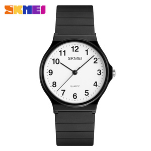 <span class=keywords><strong>Montre</strong></span> à quartz silencieuse moderne et écologique à la mode pour hommes et femmes, 8 mm d'épaisseur, résistante aux chocs, Rejoles Skmei 1419 - Product Image 2