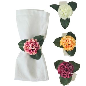 Anillo para Servilletas de Madera Floral, Ecológico, Colorido, Mini Hortensia, Decoración Hecha a Mano, para Bodas, Eventos, Porta Servilletas, Venta al Por Mayor, OEM - Product Image 1