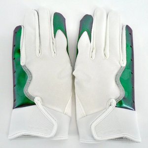 Guantes de Fútbol Americano Blancos y Verdes para Adultos, Cómodos, Ligeros, Adherentes, para Entrenamiento, Talla Juvenil M - Product Image 2
