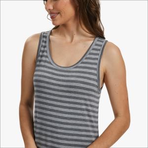 Camisón a Rayas para Mujer, Vestido de Noche sin Mangas, Ropa de Dormir, Pijama, Venta al por Mayor - Product Image 3