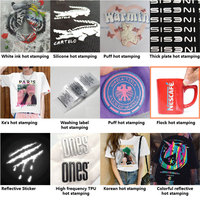 Transferts thermiques 3D en relief HONGCAI pour l'exportation : motifs d'impression pour t-shirts, autocollants de logo pour vêtements résistants au lavage