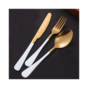 <b>Twig</b> Design Brass Casting Handle Cutlery Set Flatware Silverware Kitchenware <b>Decorative</b> Fine Dining Stainless Steel Head - Product Image 3