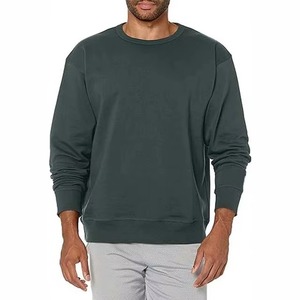 Blanc surdimensionné 100% coton hiver sweat personnalisé goutte épaule ras du cou poids lourd pull à capuche pour hommes 2 pièces - Product Image 4