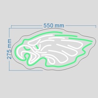 Luces LED de Neón de Silicona Personalizables en Verde y Blanco, Impermeables IP67, 55x28cm, Colgantes, para Dormitorio o Club, Regulables, Luz Diurna de 5000K