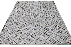 Tapis en cuir de vachette à poils ras traditionnel, patchwork rayé, qualité supérieure, personnalisé, adapté aux animaux domestiques, antidérapant, pour salon, prière - Product Image 5