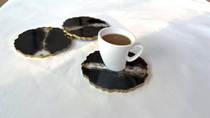 Posavasos de Resina con Tema Oceánico, Impresos con UV, Duraderos, de la Mejor Calidad, Hechos a Mano, Azules, para Decoración del Hogar con Ambiente Playero, Recuerdos de Boda, de la India - Product Image 4