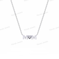 2025 cadeau de fête des mères en argent Sterling 925 lettre initiale maman nom collier plaqué or lait maternel cadeau bijoux pour femmes