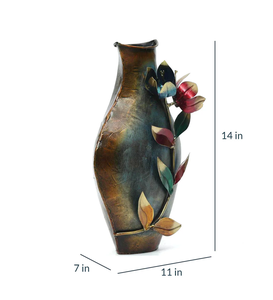 Maceta de latón moderna de diseño sólido, florero de marco, jarrón de Metal de piso de lujo de Color latón hecho a mano a la venta - Product Image 3