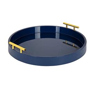 Bandeja de servidor de alimentos de calidad superior Estilo lujoso Diseño hecho a mano Bandeja de madera Decoración de mesa de cena Bandejas de servir Salver - Product Image 5