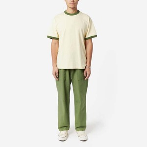 Camiseta de manga corta de diseño en blanco para ropa de hombre Camisetas Ringer Color sólido Camiseta de cuello redondo para hombre 100% algodón de talla grande - Product Image 5