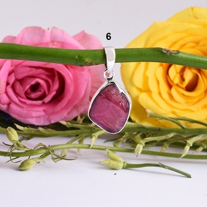 Piedra preciosa natural piedra turmalina Rosa oro amarillo 925 colgante de plata esterlina joyería hecha a mano regalo para joyería al por mayor - Product Image 6