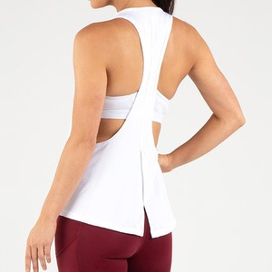 Camisetas sin mangas de alta calidad para mujer, camisetas sin mangas deportivas con logotipo OEM y bordado personalizado para mujer - Product Image 3