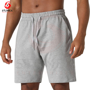 Summer Joggers Classical Shorts Hommes Elastic Basic Solid Shorts Polyester Knee Length Washed Shorts for Men - Product Image 6