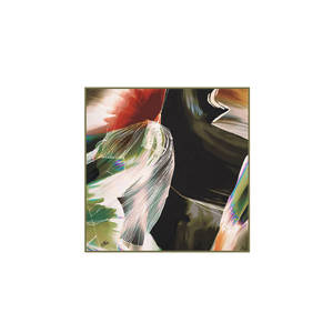 Floral Cotton Fashion Square Scarf-Black Polyester Twill Abstract Pattern - Product Image 1