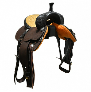 Selle de cheval western en cuir marron pour l'équitation sur sentier, selles de dressage pour chevaux, selles de sentier en cuir 2026, vente chaude - Product Image 3