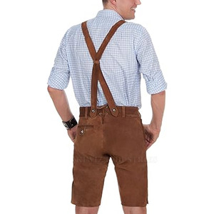 Pantalones cortos de cuero bávaro de alta calidad más vendidos, ropa de entrenamiento informal con patrón sólido, pantalones cortos de tela de gran oferta - Product Image 4