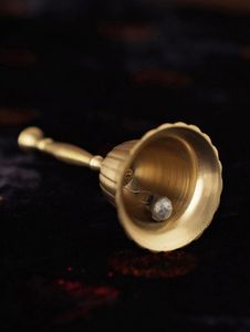 Hanshin Vente flash Grande taille 6,5 pouces Cloche de Noël en laiton à manivelle durable Multi-tailles - Product Image 2