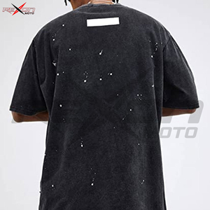 T-shirt unisexe décontracté vintage surdimensionné Rexon Moto à manches courtes, col rond, personnalisable, haute qualité, pour l'été - Product Image 4