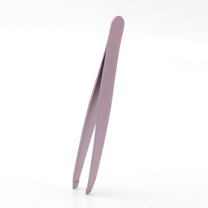 Pinzas para Cejas Reutilizables de Alta Calidad, Instrumentos de Belleza de Acero Inoxidable, Punta Inclinada, Ligeras y Duraderas - Product Image 1