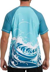 factory wholesale custom logo print light weight cotton blend t <b>shirt</b> <b>for</b> <b>men</b> <b>beach</b> out fit - Product Image 2