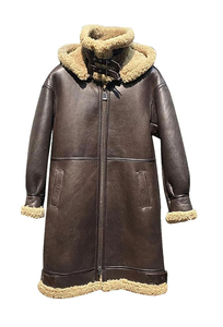 Người Đàn Ông Củ<span class=keywords><strong>a</strong></span> Mù<span class=keywords><strong>a</strong></span> Đông Da Chính Hãng Cao Phong Cách Đường Phố Vải Vải Thường Xuyên Dày Ấm Da Cừu Lông Thú Áo Khoác - Product Image 6