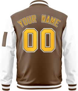 Varsity Jacket Couleurs de contraste personnalisées Logo d'équipe de broderie personnalisée Nom Numéro Bomber College Letterman Jacket Dropshipping - Product Image 5