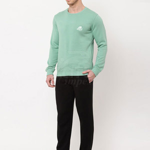 Traje Deportivo para Hombre 100% Algodón Resistente al Viento con Logotipo Personalizado, Talla Grande, Diseño Sólido de Invierno, Secado Rápido y Transpirable - Product Image 3