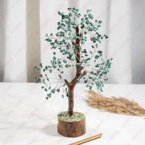 Árbol de la Vida de Cristal con 300 Chips de Malaquita de Grado AAA Premium, Hecho a Mano con Artesanía, para Decoración del Hogar y Energía - Product Image 2