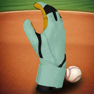 Meilleur prix Meilleure vente Gants de frappeur de baseball en cuir Écologique Léger Vente en gros Usine Vente directe - Product Image 3