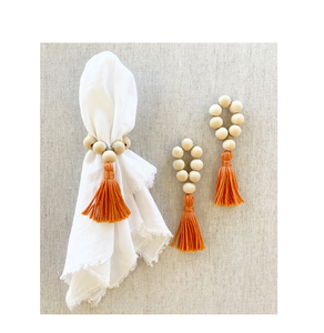 Round Wood bead Napkin Ring <b>for</b> <b>Weddings</b> and Party Decorations Featuring Custom Logo napkin Ring Best Sale - Product Image 5