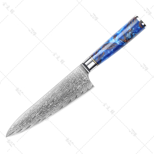 มีดเชฟขนาด 8 นิ้ว มีดครัวดามัสกัส เหล็กดามัสกัส 67 ชั้น พร้อมด้ามอะคริลิก - Product Image 2