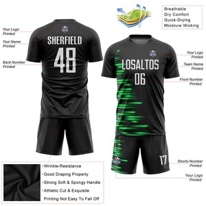 High Quality Custom Soccer Uniform Set Men Full Customization Digital Printing Sublimation Technique T-Shirt Material <b>Socks</b> - Product Image 3