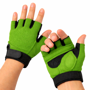 Gants de sport en PU antidérapants et résistants à l'usure, personnalisables en couleur et en taille, pour le sport et l'entraînement en salle de sport, design demi-doigts unisexe, nouveauté - Product Image 2