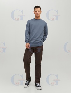 Marque privée sweat-shirt pour hommes, couleur unique, blanc chaud, col ras du cou, sweat-shirts à manches longues, prix de gros pour hommes - Product Image 4