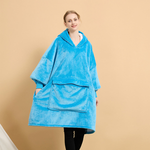 Manta de Sherpa de Poliéster con Capucha, Sudadera Manta Extra Grande para el Invierno - Product Image 3