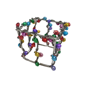 Plateau rond de conception de luxe Plateau martelé de forme ronde en métal de fer et de perles de conception moderne pour la décoration d'ustensiles de cuisine - Product Image 6