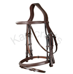 Flash Noseband Brida de caballo de doble salto Correa extraíble Tocado acolchado - Product Image 2