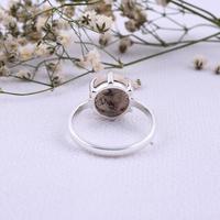 Opale de feu mexicaine belle apparence 925 bague en argent fait à la main conception bijoux anneau opale de feu naturel vente en gros bijoux de haute qualité