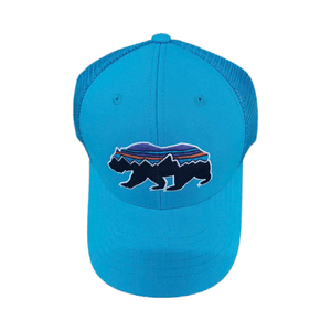 Chapeau de camionneur en coton bleu léger avec dos en maille design requin-Respirant et confortable pour l'extérieur - Product Image 2