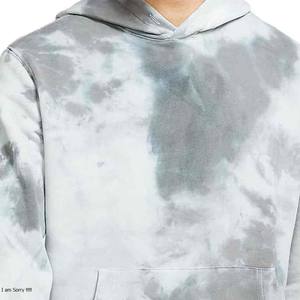 Sweat à capuche en molleton de coton personnalisé de haute qualité pour hommes OEM Logo solide Tie Dye Print Hip Hop Style Stone Wash Casual Sweat-shirt de grande taille - Product Image 2