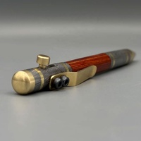Personnalisé Meilleur Employer Bolt Action Damas Acier À La Main Bois Stylo Plume 1.0mm Largeur D'écriture Anniversaire Cadeau Ensemble